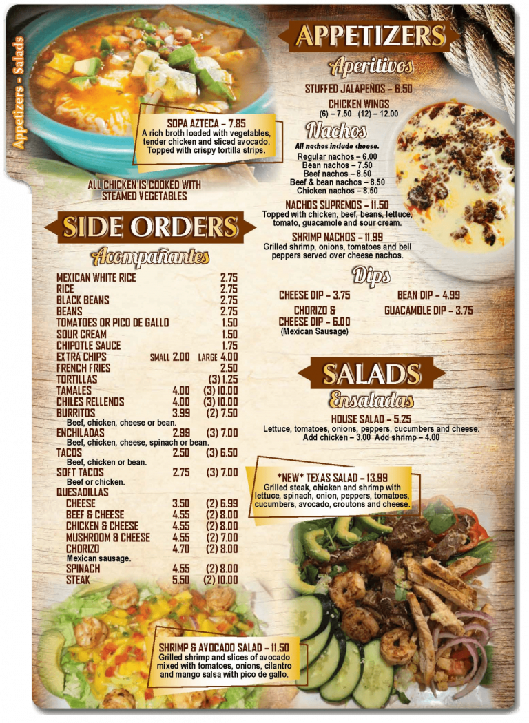 Checkout Our Excellent Menu Los Potrillos