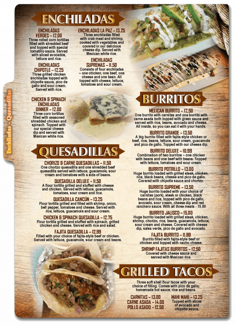 Checkout Our Excellent Menu Los Potrillos